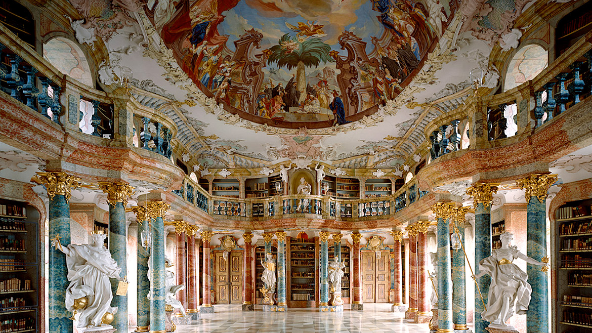 Resultado de imagen de Biblioteca de la Abadía de Wiblingen, en Ulm